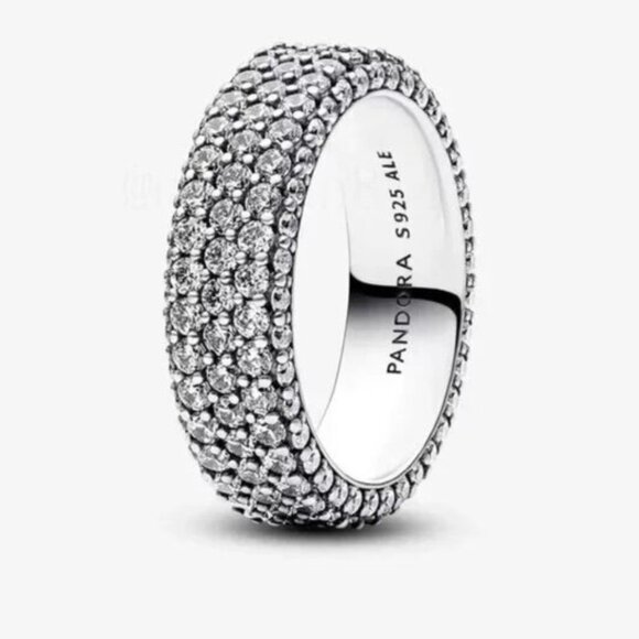 Pandora Timeless Pav?? Triple-row Ring - Picture 1 of 2